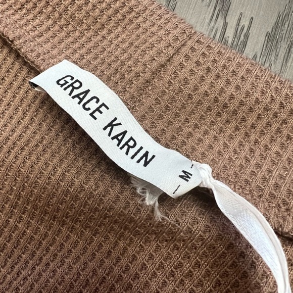 Grace Karin Waffle Knit Open Cardigan With Pockets And Wide Bat Sleeves - Picture 12 of 12